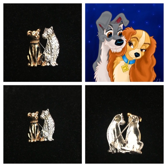Vintage Jewelry - Disney Lady and the Tramp Must love dogs 🐶 Vtg pin